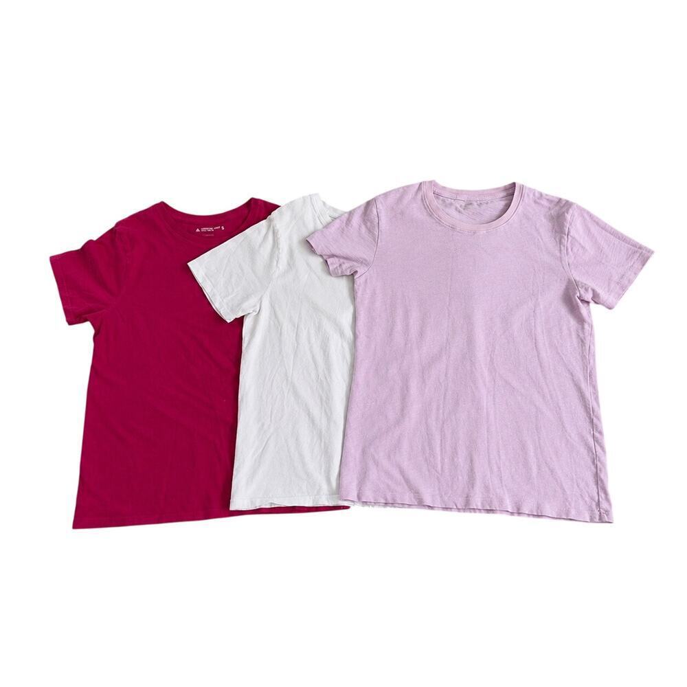 Lot 3 American Giant Women’s Crew-Neck Cotton Short Sleeve T-Shirt SM Minimalist